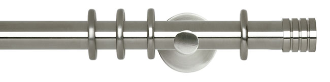 28mm Neo Stud Stainless Steel Curtain Pole 300cm Cyl