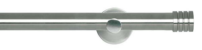 28mm Neo Stud Stainless Steel Eyelet Curtain Pole 120cm Cyl