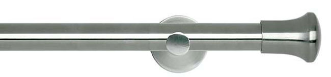 28mm Neo Trumpet Stainless Steel Eyelet Curtain Pole 120cm C