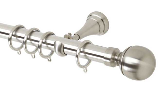 28mm Neo Ball Stainless Steel Curtain Pole 300cm