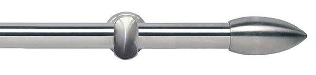 28mm Neo Bullet Stainless Steel Eyelet Curtain Pole 120cm