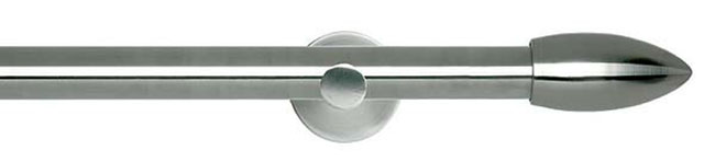 28mm Neo Bullet Stainless Steel Eyelet Curtain Pole 120cm Cy