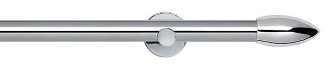 28mm Neo Bullet Chrome Eyelet Curtain Pole 120cm Cyl