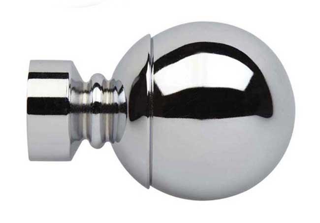 28mm Neo Chrome Ball Finials (pair)