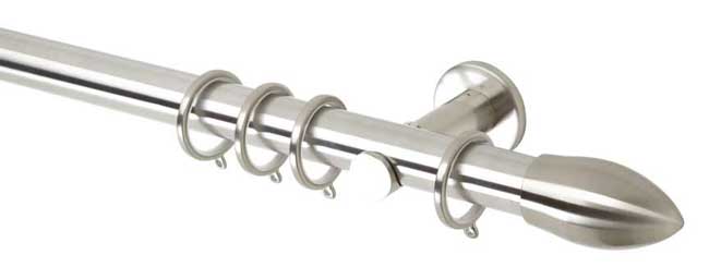 35mm Neo Bullet Stainless Steel Curtain Pole 360cm