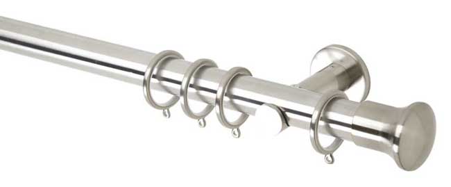35mm Neo Trumpet Stainless Steel Curtain Pole 300cm