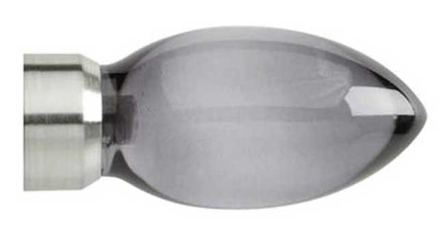 Neo Premium Teardrop Smoke Grey Stainless Steel Effect 28mm