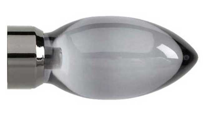 Neo Premium Teardrop Smoke Grey Black Nickel Effect 28mm Fin