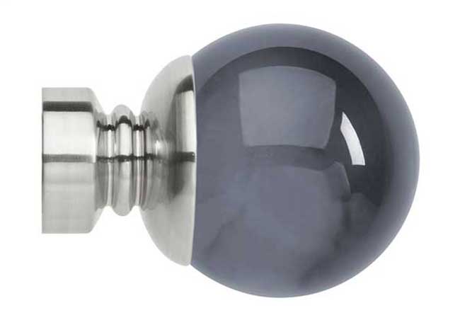 Neo Premium Plain Ball Smoke Grey Stainless Steel Effect 35m