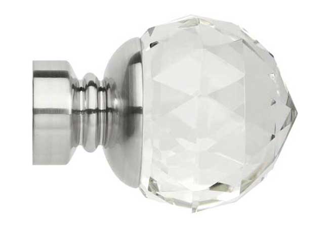Neo Premium Faceted Ball Clear Stainless Steel Effect 35mm F