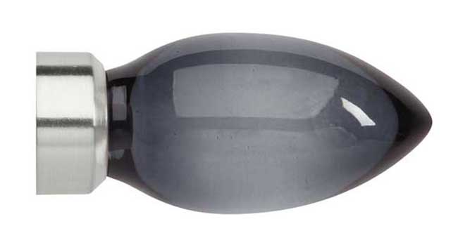Neo Premium Teardrop Smoke Grey Stainless Steel Effect 35mm
