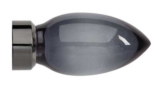 Neo Premium Teardrop Smoke Grey Black Nickel Effect 35mm Fin