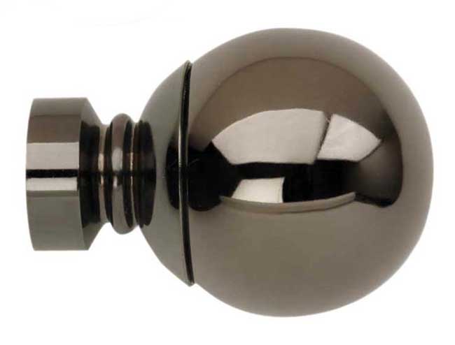 35mm Neo Black Nickel Ball Finials (pair)