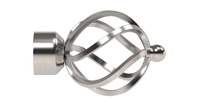 Speedy 28mm Poles Apart Cage Finials Satin Silver