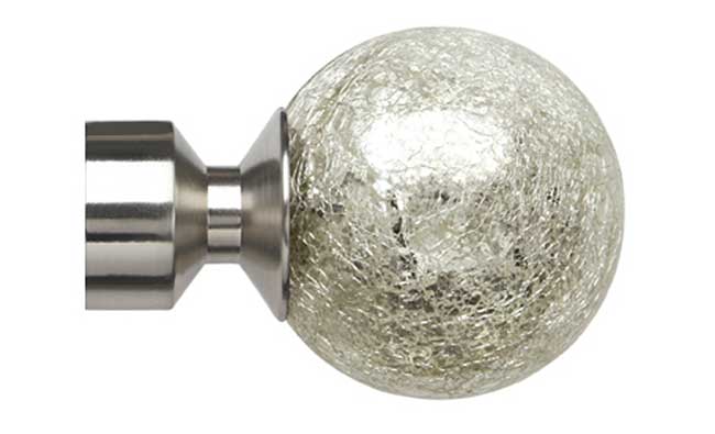 Speedy 28mm Poles Apart Empire Finials Satin Silver