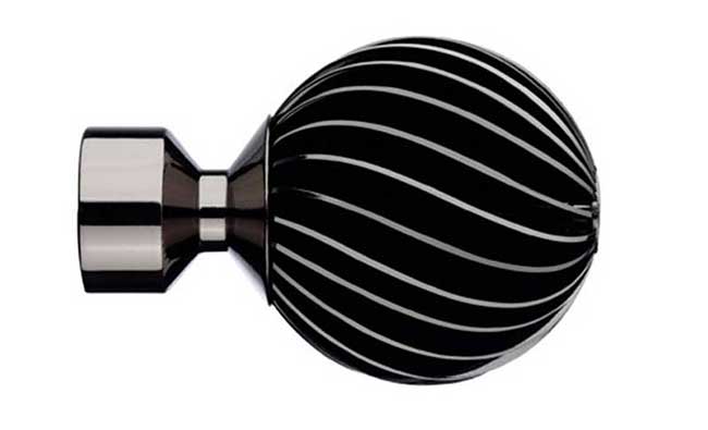 Integra 28mm Inspired Lustra Zara Finial (single) Black Nick