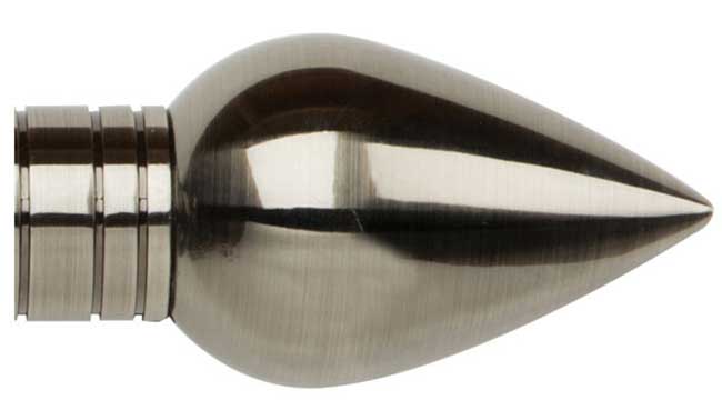 50mm Galleria Metals Brushed Silver Teardrop Finial
