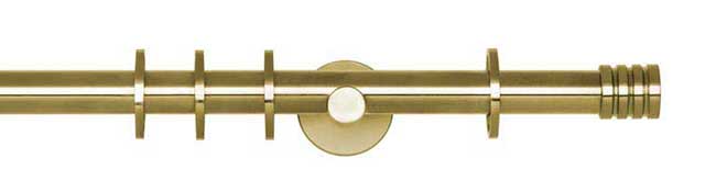 19mm Neo Stud Spun Brass Curtain Pole 240cm