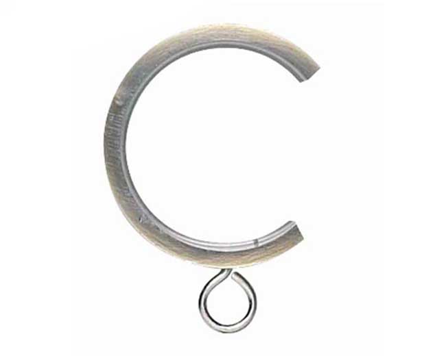 Stainless Steel Bay Window Passing Curtain Pole Rings 19mm 28mm 35mm C Type Ring 
