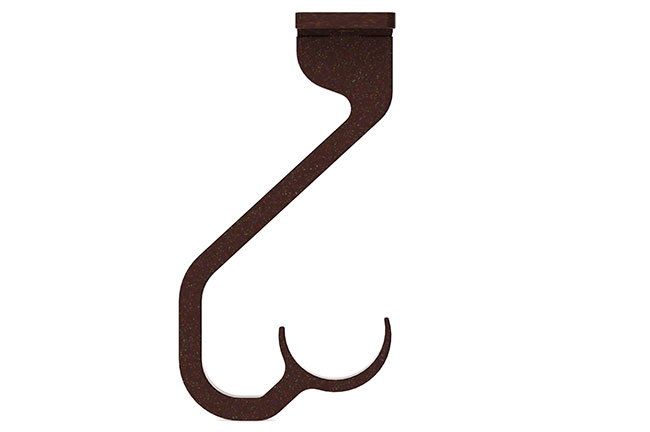 25mm Arc Bronze Ceiling Passing Bracket - single