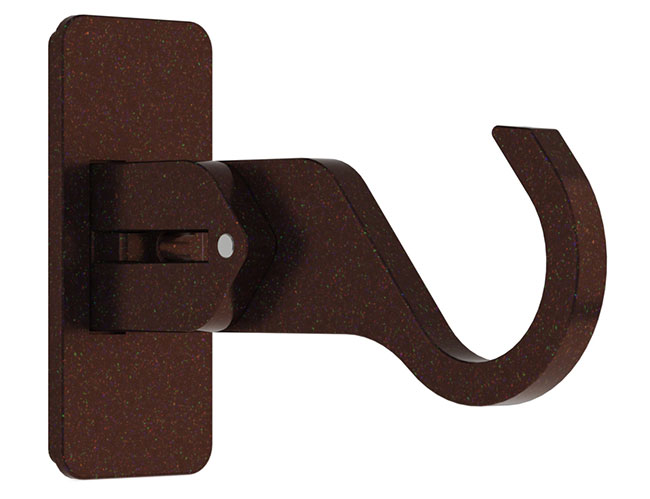 25mm Arc Bronze Extendable End Bracket - single