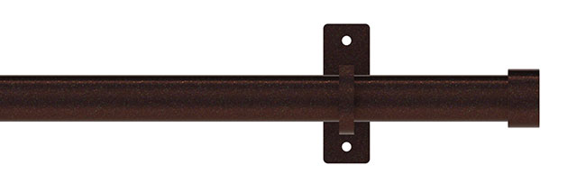 25mm Arc Bronze Stud Eyelet Curtain Pole 150cm