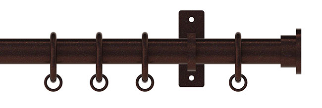 25mm Arc Bronze Disc Curtain Pole 500cm