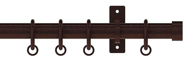 25mm Arc Bronze Stud Curtain Pole 400cm