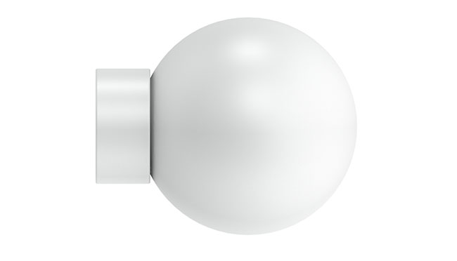 25mm Arc China White Ball Finial - single