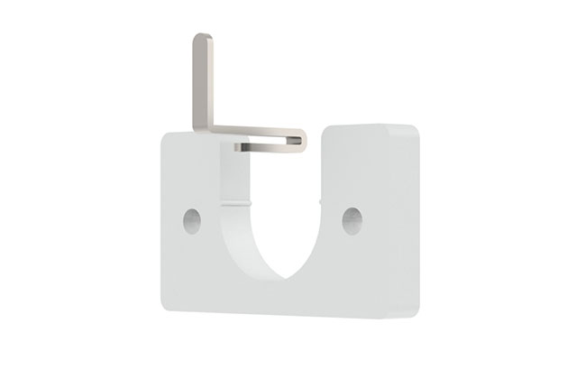 25mm Arc China White Recess Bracket - single