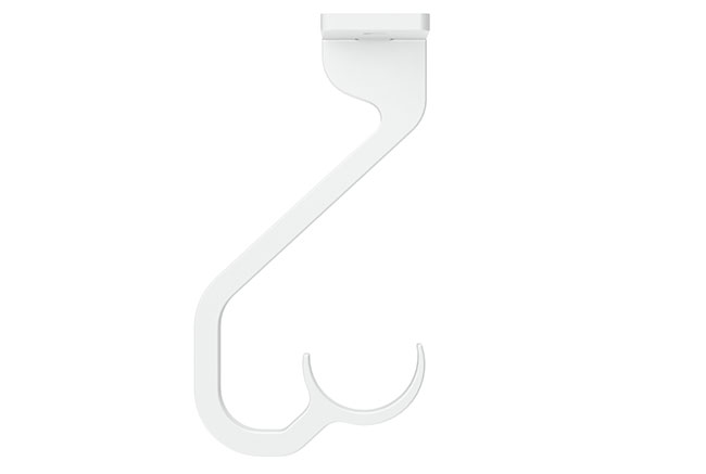 25mm Arc China White Ceiling Passing Bracket - single