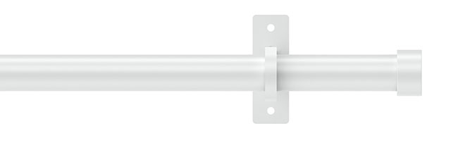 25mm Arc China White Stud Eyelet Curtain Pole 150cm