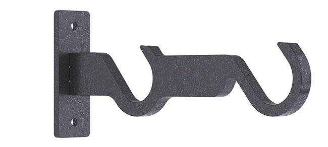 25mm Arc Gunmetal Double Side Bracket - single