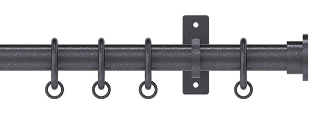 25mm Arc Gunmetal Disc Curtain Pole 600cm