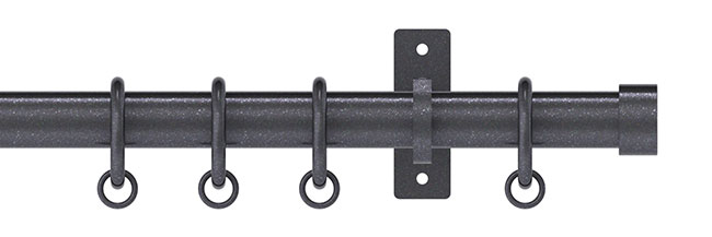 25mm Arc Gunmetal Stud Curtain Pole 150cm