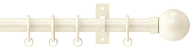 25mm Arc Linen Ball Curtain Pole 300cm