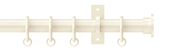 25mm Arc Linen Disc Curtain Pole 300cm