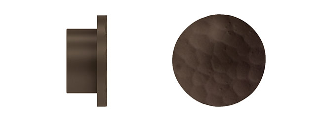 25mm Arc Mocha Hammered Disc Finial - single