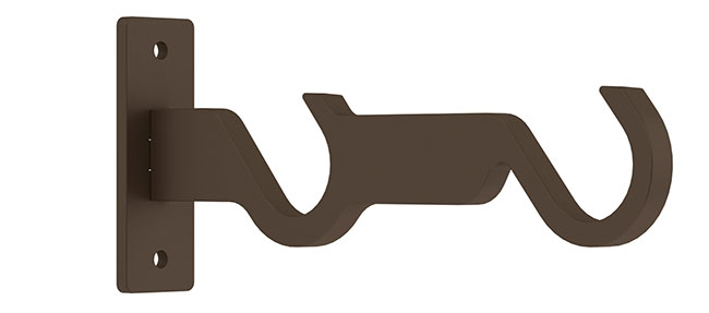 25mm Arc Mocha Double Side Bracket - single