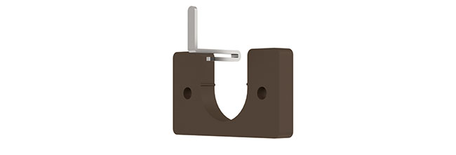 25mm Arc Mocha Recess Bracket - single