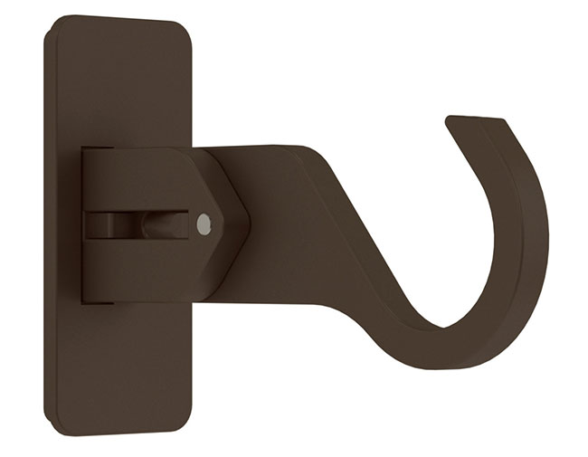 25mm Arc Mocha Extendable End Bracket - single