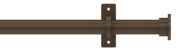 25mm Arc Mocha Disc Eyelet Curtain Pole 200cm