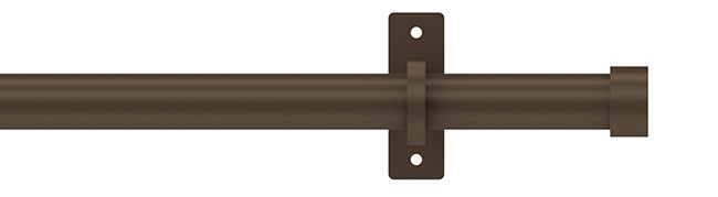 25mm Arc Mocha Stud Eyelet Curtain Pole 400cm