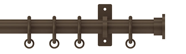 25mm Arc Mocha Disc Curtain Pole 400cm