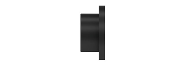 25mm Arc Soft Black Disc Finial - single