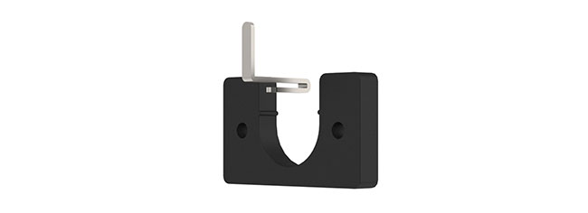 25mm Arc Soft Black Recess Bracket - single