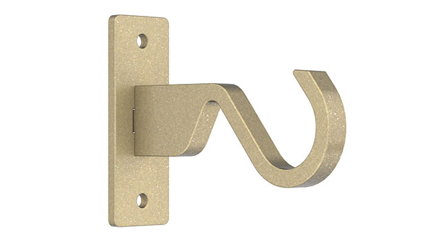 25mm Arc Soft Brass Side Bracket - single