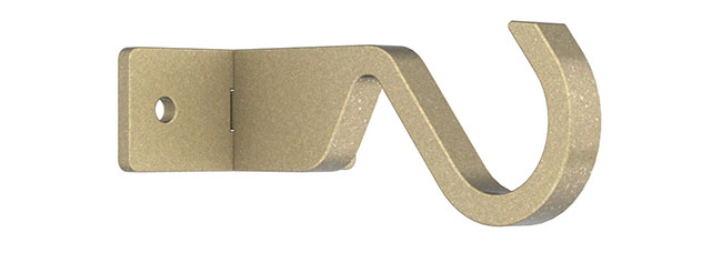 25mm Arc Soft Brass Mid/Ceiling Bracket - single