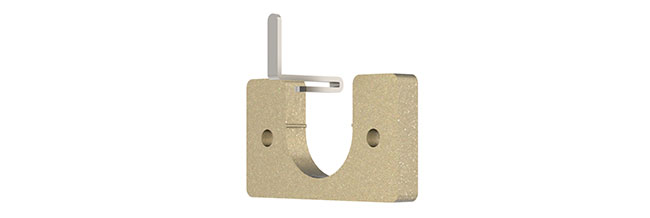 25mm Arc Soft Brass Recess Bracket - single