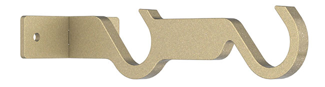 25mm Arc Soft Brass Double Mid Bracket - single